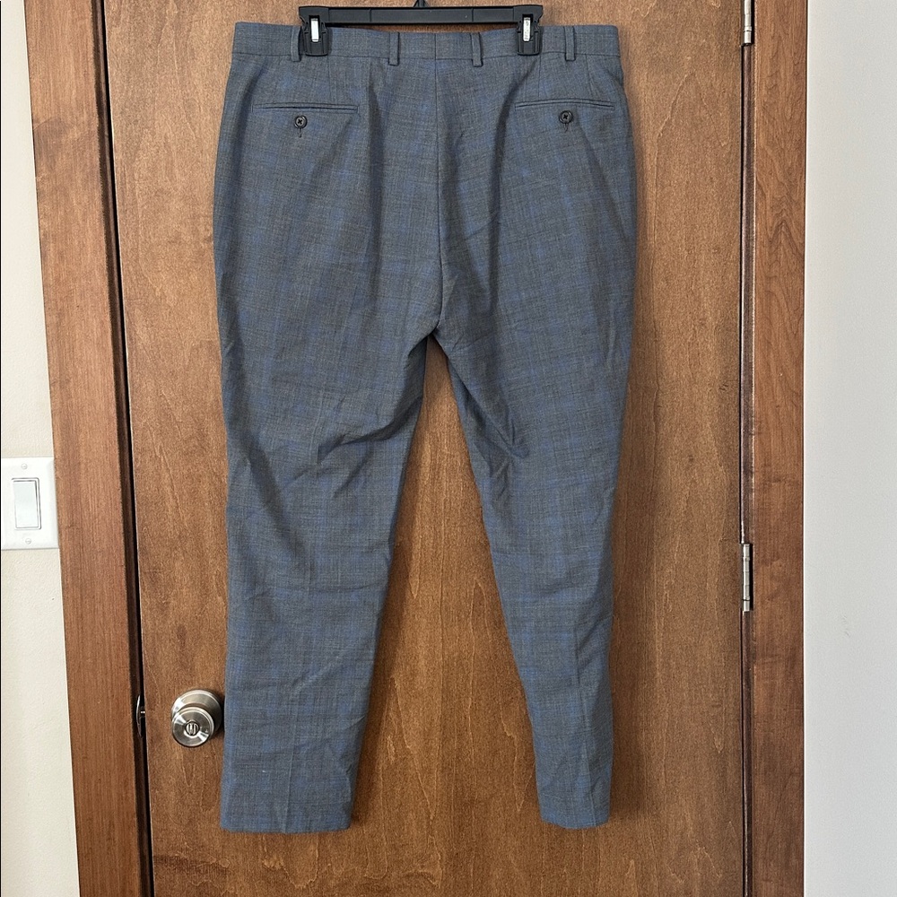 Lauren by Ralph Lauren Slate Blue Plaid Three-Piece Suit - Picture 11 of 12
